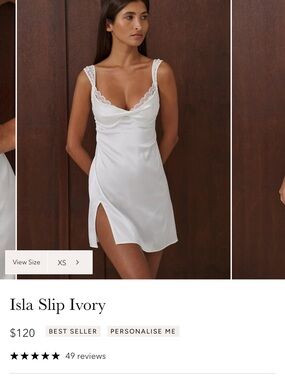 Kat the label Isla slip ivory
